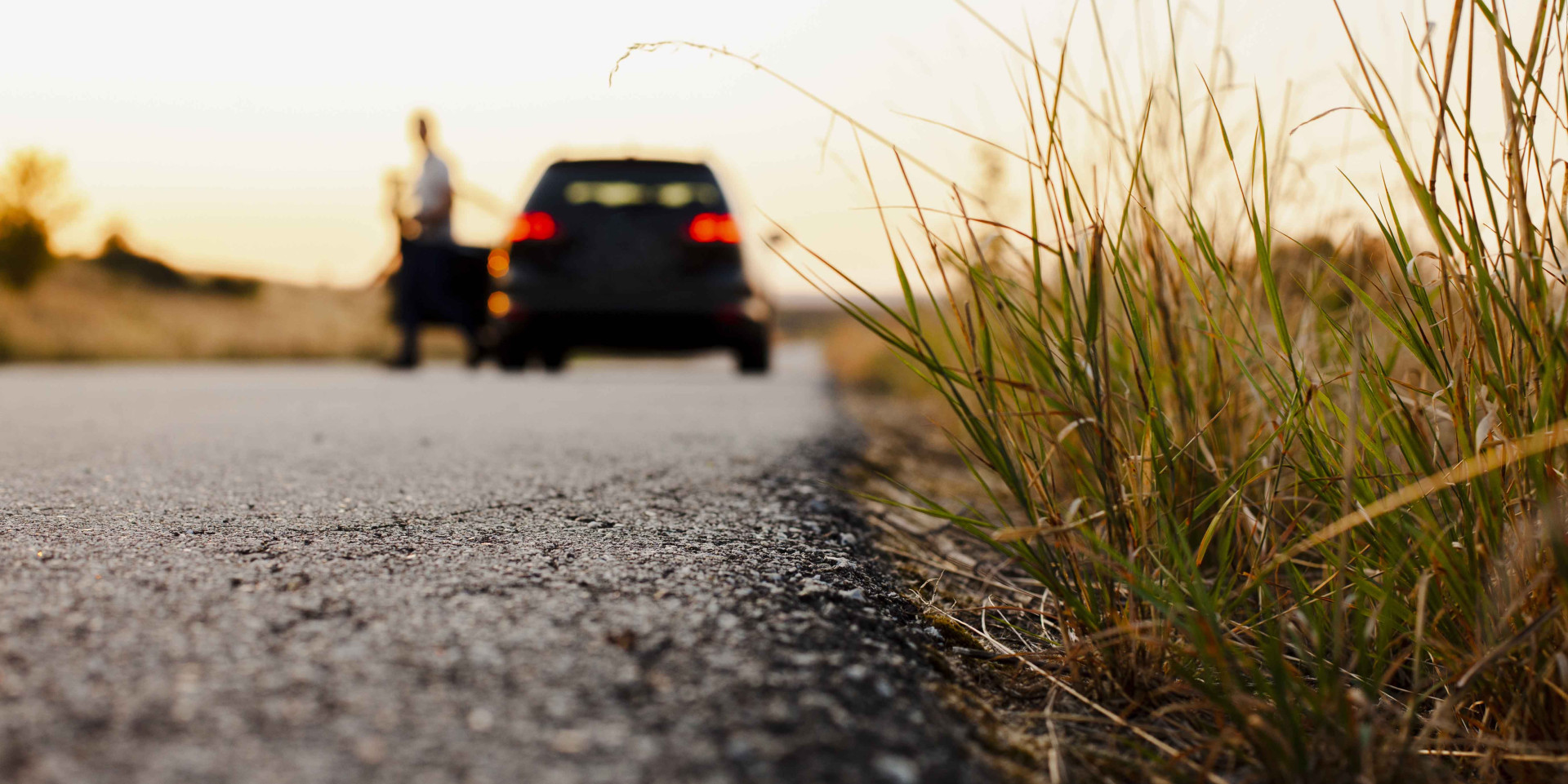Black car background road